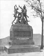 Memorial of the Fort Dearborn Massacre, Chicago, Illinois, USA, c1900.  Creator: Unknown.