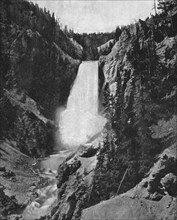 Yellowstone Falls, Wyoming, USA, c1900.  Creator: Unknown.