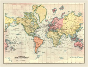 Commercial Map of the World, 1902.  Creator: Unknown.