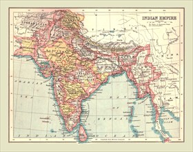 Map of the Indian Empire, 1902.  Creator: Unknown.