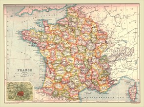 Map of France, 1902.  Creator: Unknown.