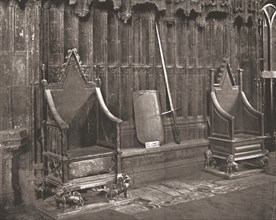 The Coronation Chair in Westminster Abbey, London, 1894. Creator: Unknown.