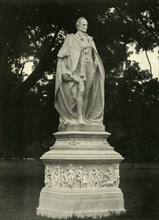 'Statue of Lord Curzon in Grounds of Victoria Memorial Hall', 1925. Creator: Unknown.