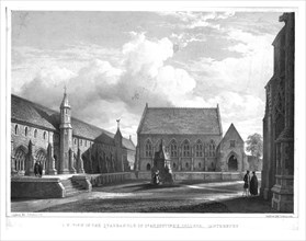 'S.W. View in the Quadrangle of St. Augustine's College, Canterbury', c1847. Creator: George Hawkins.