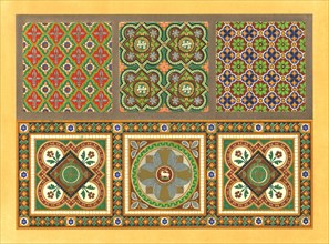 Encaustic tiles, 19th century. Creator: Unknown.