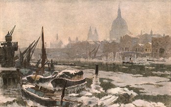 'The Thames: A Severe Winter', (c1900). Creator: Unknown.