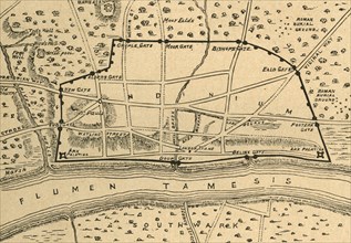 'Plan of Roman London', (1897). Creator: Unknown.