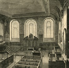 'Interior of St. Michael's, Wood Street, 1876', (1897). Creator: Unknown.