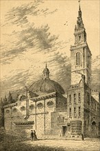 'Exterior of St. Stephen's, Walbrook, in 1700', (1897). Creator: Unknown.
