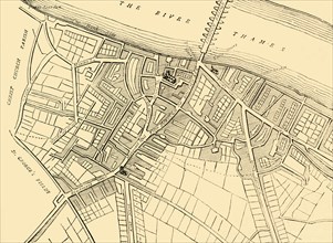 'Map of Southwark, 1720', (c1878). Creator: Unknown.