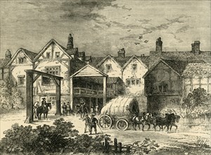 'The Old Tabard Inn, in the Seventeenth Century', (c1878). Creator: Unknown.