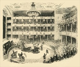 'Interior of Astley's Amphitheatre in 1843', (c1878). Creator: Unknown.