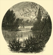 'The Lake, Battersea Park', (c1878). Creator: Unknown.