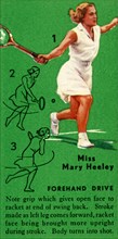 'Miss Mary Heeley - Forehand Drive', c1935. Creator: Unknown.