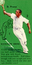 'D. Prenn - Backhand Drive', c1935. Creator: Unknown.