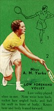 'Miss A. M. Yorke - Low Forehand Volley', c1935. Creator: Unknown.