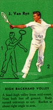 'J. Van Ryn - High Backhand Volley', c1935. Creator: Unknown.