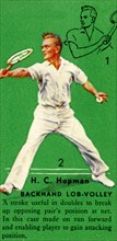 'H. C. Hopman - Backhand Lob-Volley', c1935. Creator: Unknown.