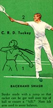 'C. R. D. Tuckey - Backhand Smash', c1935. Creator: Unknown.