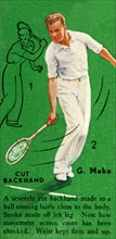 'G. Mako - Cut Backhand', c1935. Creators: Gene Mako, Unknown.