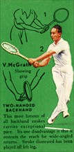 'V. McGrath - Two-Handed Backhand', c1935. Creator: Unknown.