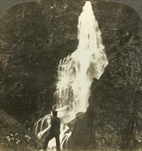 'The Sevle Falls, dashing and splashing, near Stalheim's hotel, Naerodal, Norway', c1905. Creator: Unknown.