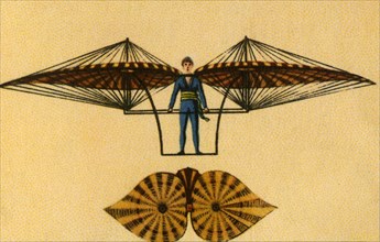 Jacob Degen's flying machine, 1808, (1932). Creator: Unknown.