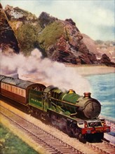 'The "Cornish Riviera Express" drawn by a "King" class locomotive', 1935-36. Creator: Unknown.