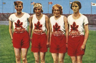 Canadian team, women's 4 x 100 metres relay, 1928. Creator: Unknown.