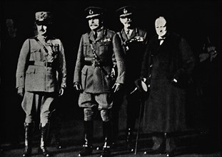 'With General Diaz and Field-Marshal Haig', 1919, (1945). Creator: Unknown.