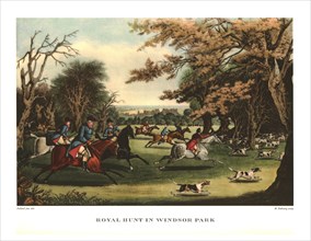 'Royal Hunt in Windsor Park', early-mid 19th century, (c1955). Creator: Matthew Dubourg.