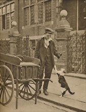 'One of the Best-Established Trades: A Customer and the Cats-Meat Man', c1935. Creator: Donald McLeish.
