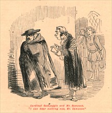 'Cardinal Campeggio and Mr. Sampson. "I can hear nothing now, Mr. Sampson."', 1897. Creator: John Leech.