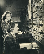 'Women have taken over men's jobs. BBC control room as a programme goes on air' 1942. Creator: Unknown.