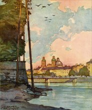 'Blick Auf Die Innbrucke', (Overlooking the River Inn), c1929. Creator: Unknown.