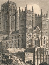 'North-West View of Durham Cathedral', c1843. Creator: J Jackson.