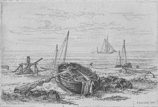 'On Thorpe Beach', 1888. Creator: Arthur Evershed.