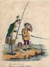'Well, Jack do they bite? Ib'lieve yer, and plaguy sharp too!', early 19th century.  Creator: Unknown.
