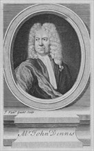 'Mr. John Dennis', c1734. Creator: John Vandergucht.