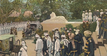 'H.H. The Nizam Leaving The Residency, Hyderabad', c1900. Creator: Unknown.