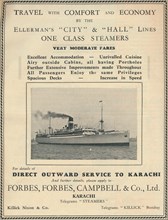Advertisement for Ellerman's steamers, 1936. Creator: Unknown.
