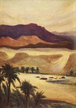 'A Palestine Camp at Elim - Heb. xiii. 11', c1924. Creators: James Clark, Henry A Harper.