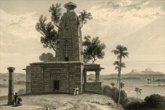 'Hindoo Temple at Muddunpore, Bahar', 1835. Creator: William Daniell.