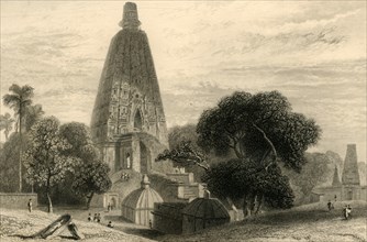 'Great Temple at Bode Gyah', 1835. Creator: William Daniell.
