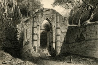 'Kutnallewe Gate, Gour', 1835. Creator: William Daniell.