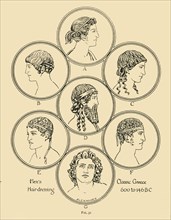 'Men's Hair-dressing - Classic Greece 600 to 146 B.C', 1924. Creator: Herbert Norris.