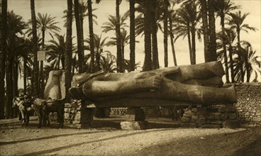'Memphis - The Colossal Statue of Rameses II', c1918-c1939. Creator: Unknown.