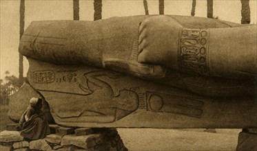 'Memphis - The Colossal Statue of Rameses II (Detail)', c1918-c1939. Creator: Unknown.