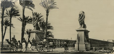 'Cairo - Kasr-El-Nil Bridge', c1930-c1939. Creator: Unknown.
