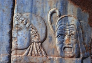 Roman comic masks, Sabratha, Libya, c161-c192 AD.